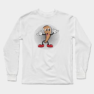 Vintage Cartoon Baseball Bat Long Sleeve T-Shirt